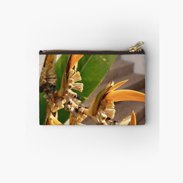 Item preview, Orange tropical ginger flowers with green leaves designed and sold by PhuongVoArt.