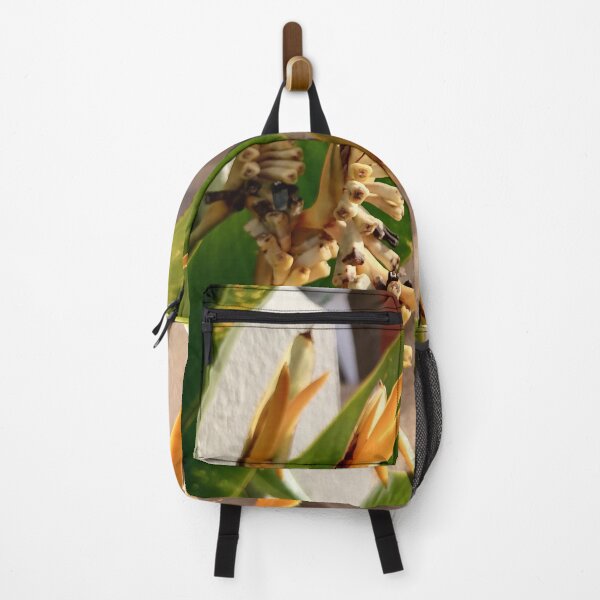 Item preview, Orange tropical ginger flowers with green leaves designed and sold by PhuongVoArt.