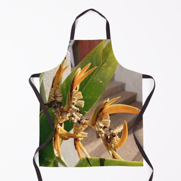 Item preview, Orange tropical ginger flowers with green leaves designed and sold by PhuongVoArt.