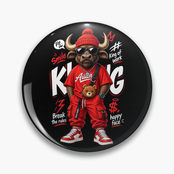 Item preview, Cool Buffalo Streetwear King – Funny Bison Break the Rules designed and sold by limos.