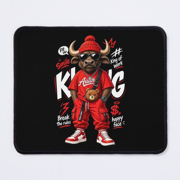 Item preview, Cool Buffalo Streetwear King – Funny Bison Break the Rules designed and sold by limos.