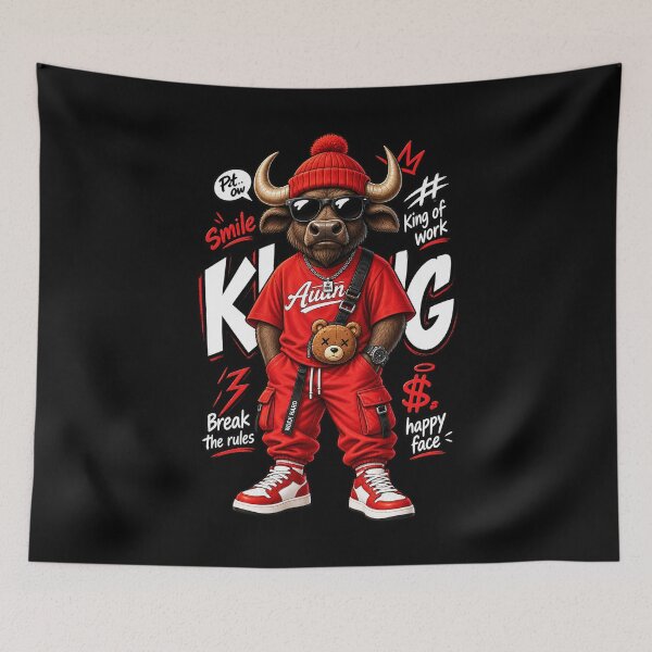 Item preview, Cool Buffalo Streetwear King – Funny Bison Break the Rules designed and sold by limos.