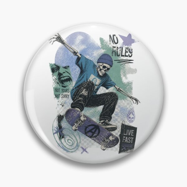 Item preview, Skate or Die Grunge Skull designed and sold by ERODED SELF.