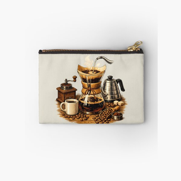 Item preview, Chemex on a rustic wooden table designed and sold by Daily Quirk.