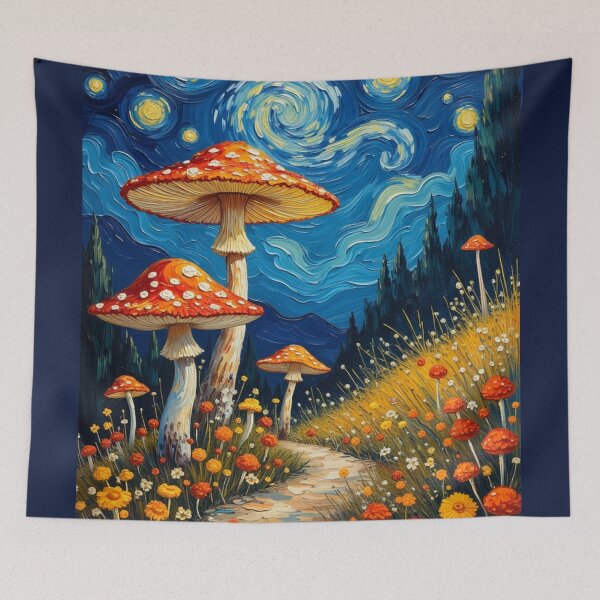 Item preview, Surreal Mushroom Night designed and sold by Mary Spencer.