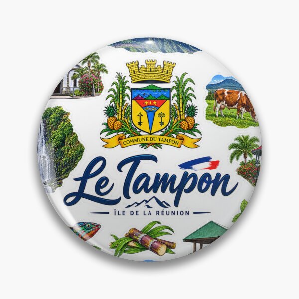 Item preview, Le Tampon Réunion Island France Travel Sticker – La Réunion Tropical Volcano Souvenir designed and sold by Voici.