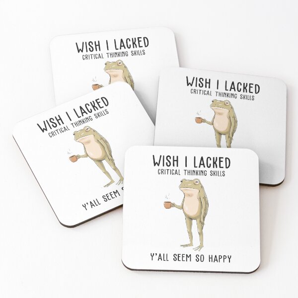 Item preview, Wish I Lacked Critical Thinking Skills Y'all Seem So Happy Funny Frog designed and sold by nosu-art-pod.