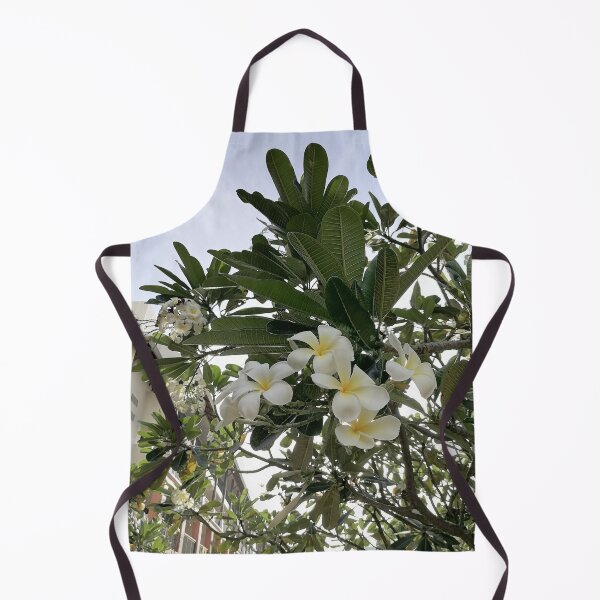 Item preview, White frangipani blossoms on a tropical tree designed and sold by PhuongVoArt.