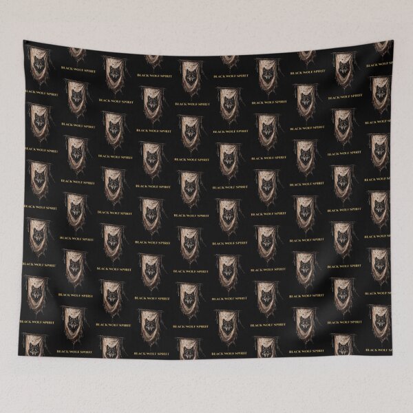 Item preview, Small - Black Wolf Spirit Vintage Tribal Banner designed and sold by The Last Emperor Saga - Store.