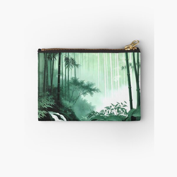 Item preview, Serene Misty Bamboo Forest Waterfall Zen Nature designed and sold by Nexus Space.