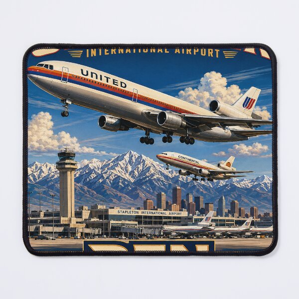 Item preview, Stapleton International Airport DEN – Vintage Denver Airport Travel designed and sold by RetroAviation.