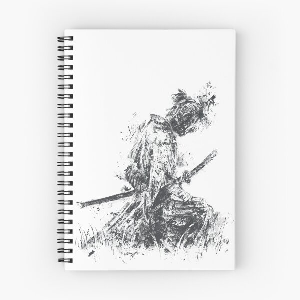Item preview, Samurai Shogun Kneeling Ink Wash Aesthetic Poster designed and sold by drTerrens.