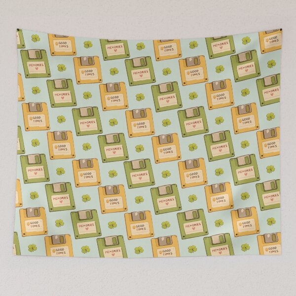 Item preview, 90s Floppy Disk and Nostalgic Memories Retro Pattern 2 designed and sold by SimplePoDesign.