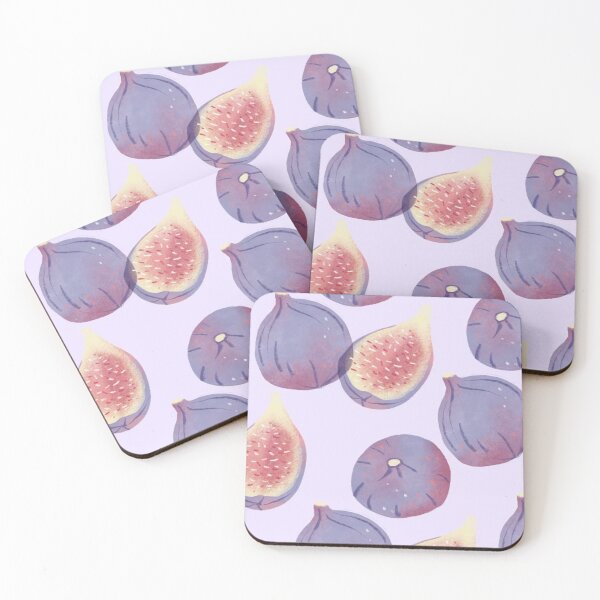 Item preview, Purple Figs Watercolor Slice Pastel Lilac Fruit Seamless Pattern designed and sold by LYAN-STORE.