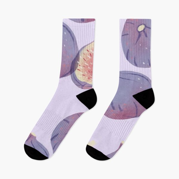 Item preview, Purple Figs Watercolor Slice Pastel Lilac Fruit Seamless Pattern designed and sold by LYAN-STORE.