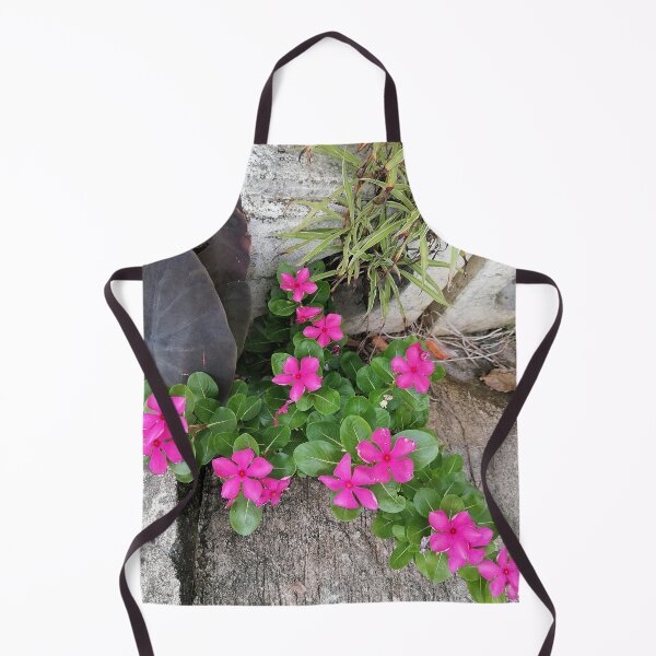 Item preview, Pink periwinkle flowers in a tropical garden designed and sold by PhuongVoArt.