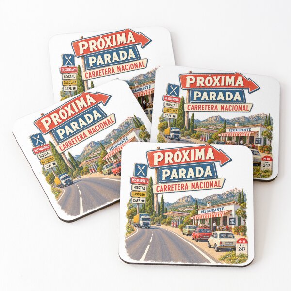 Item preview, Próxima Parada – Carretera Nacional, Vintage Spain Road Trip designed and sold by Past in Threads.