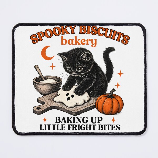 Item preview, Spooky Black Cat Halloween Bakery, Funny Kitty Biscuits Bakery Shirt,Cat Halloween Fall TShirt Vintage Baking Pumpkin T-Shirt Cat Lover Fall Gift designed and sold by beyond-canvas.