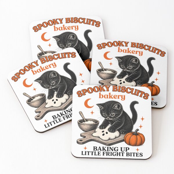 Item preview, Spooky Black Cat Halloween Bakery, Funny Kitty Biscuits Bakery Shirt,Cat Halloween Fall TShirt Vintage Baking Pumpkin T-Shirt Cat Lover Fall Gift designed and sold by beyond-canvas.