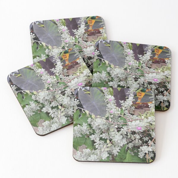 Item preview, Silver-leaved ornamental plant with pink flowers designed and sold by PhuongVoArt.
