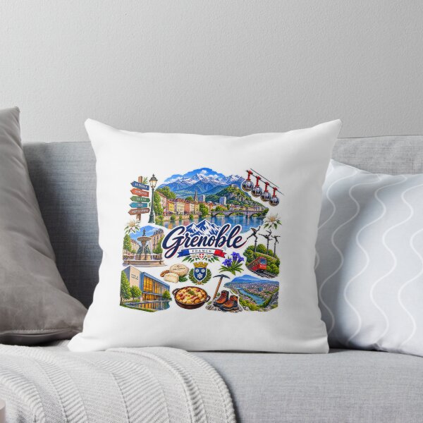 Item preview, Grenoble France Alps Travel Sticker – Grenoble City Mountain Souvenir designed and sold by Voici.