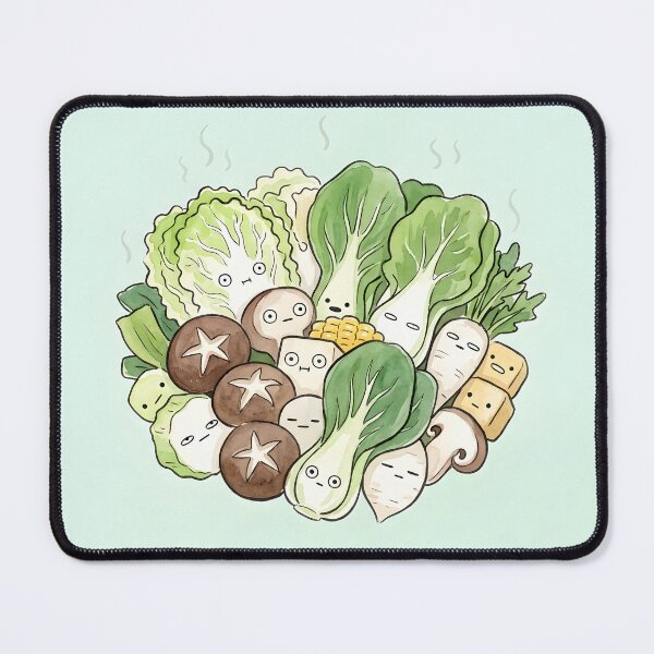 Item preview, Cute Hot Pot Vegetables Pile Kawaii Shabu Shabu Illustration designed and sold by DuckOddity.