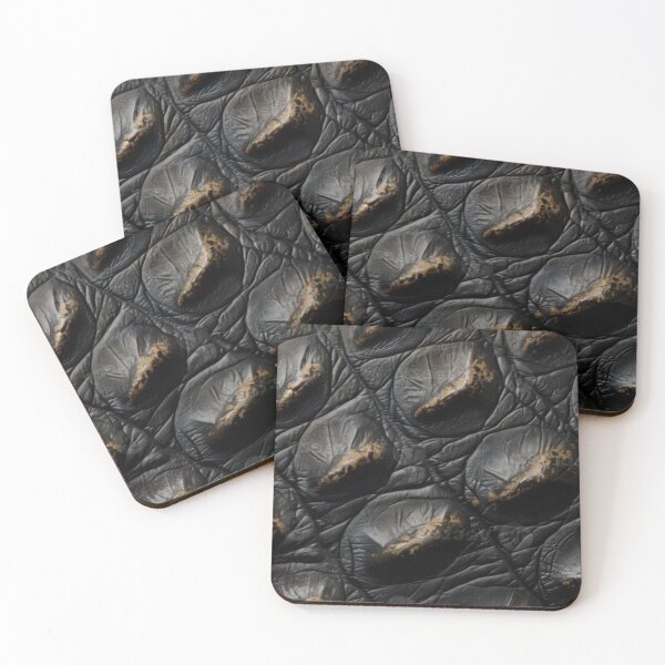 Item preview, Black Alligator Crocodile Skin Leather Scales Macro Texture designed and sold by LYAN-STORE.