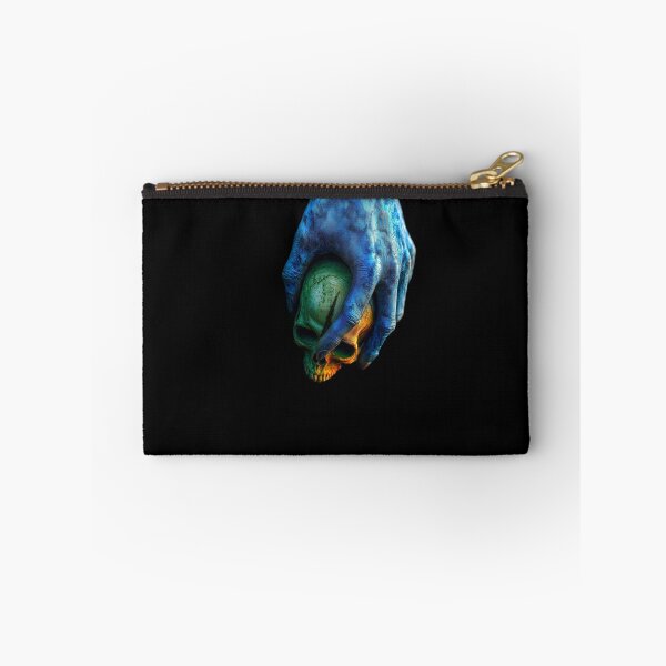 Item preview, Lord Shiva Hand Holding Skull Art - Mahadev Rudraksha Blue Hand Cyberpunk 3D Graphic designed and sold by GrimNest.