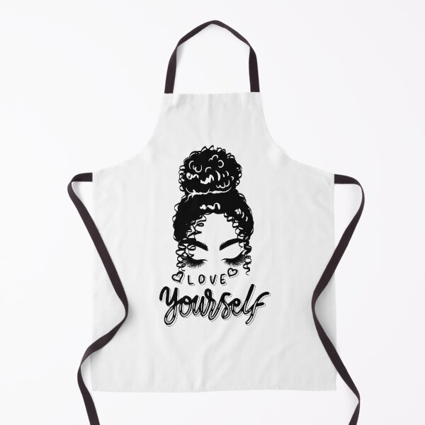 Item preview, Love Yourself - Minimalist Afro Curly Hair Black and White Line Art designed and sold by Sarah'sCreativeLab.