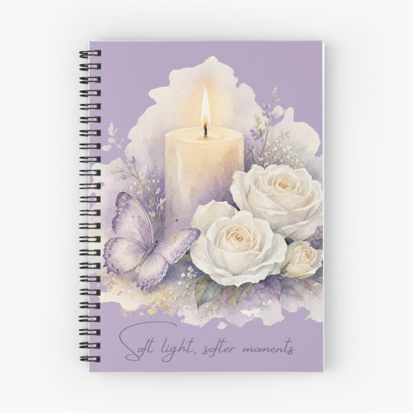 Item preview, Soft Light Softer Moments | Lavender Candle & White Rose Aesthetic | Cozy Floral Art designed and sold by BLOOMVELLE.