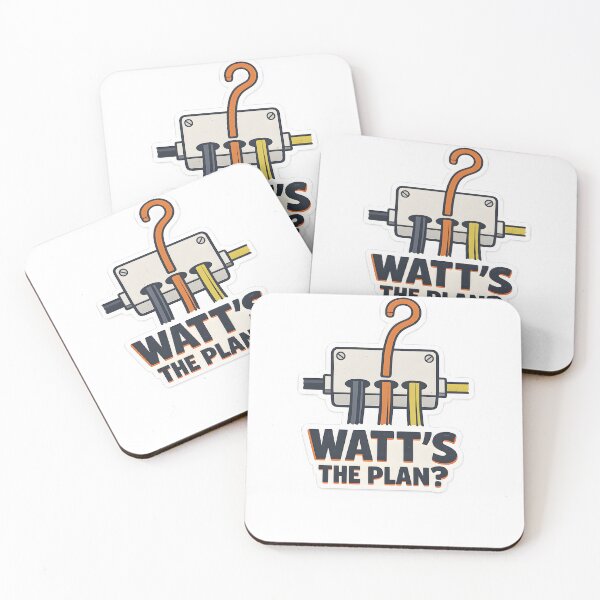Item preview, Watt's The Plan Funny Electrician Minimal Design designed and sold by Naviora.
