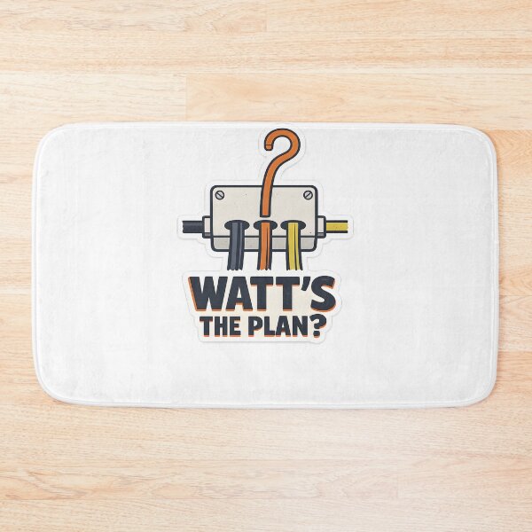 Item preview, Watt's The Plan Funny Electrician Minimal Design designed and sold by Naviora.