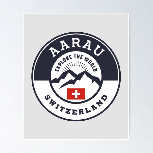 Item preview, Aarau Switzerland Black and White Crest designed and sold by World Designs.