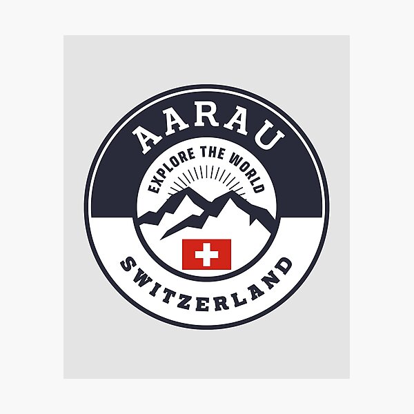Item preview, Aarau Switzerland Black and White Crest designed and sold by World Designs.