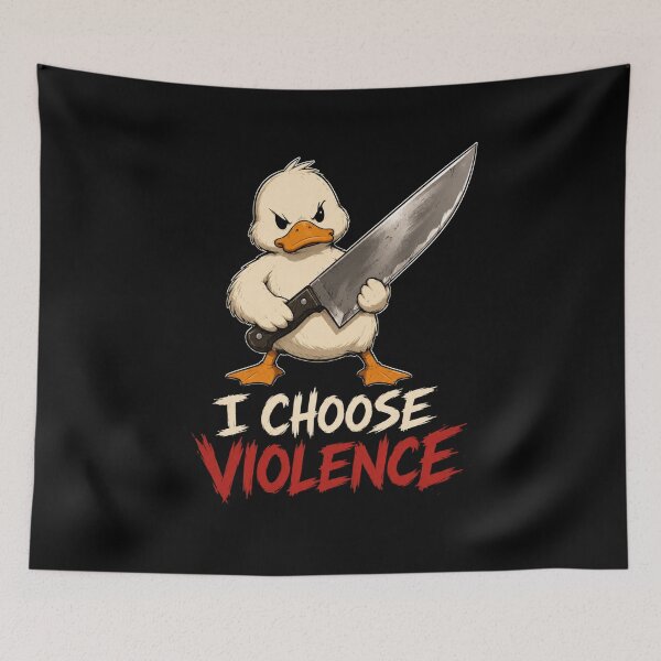 Item preview, I Choose Violence Duck  designed and sold by TheEndDesign.