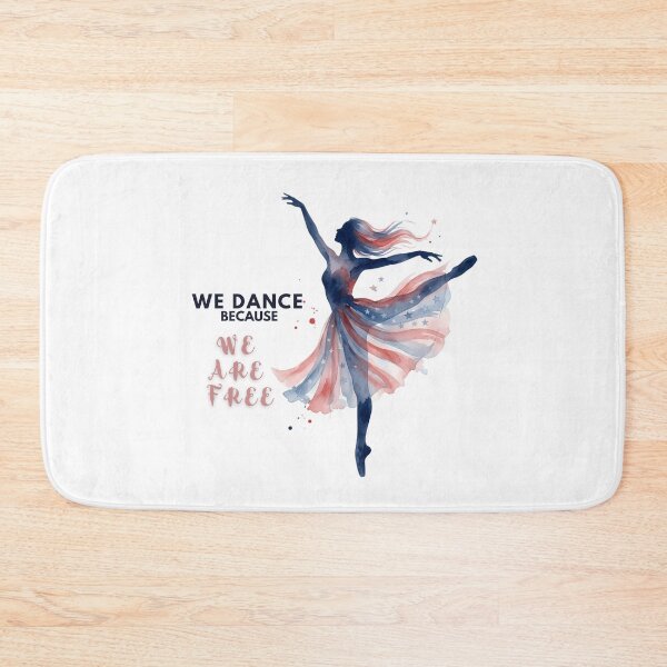 Item preview, We Dance Because We Are Free - Patriotic Ballerina Watercolor T-Shirt designed and sold by CutieGalore.