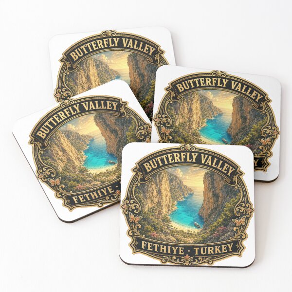 Item preview, Butterfly Valley Fethiye Vintage Travel Badge Sticker | Turquoise Coast Turkey Souvenir designed and sold by DreamPaw Studio.
