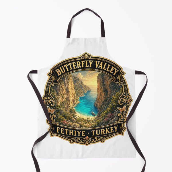 Item preview, Butterfly Valley Fethiye Vintage Travel Badge Sticker | Turquoise Coast Turkey Souvenir designed and sold by DreamPaw Studio.
