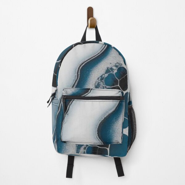 Item preview, Blue Agate Slice Fluid Resin Art Abstract Marble Geode Pattern designed and sold by LYAN-STORE.