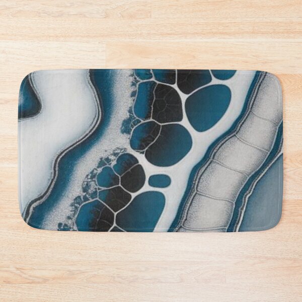 Item preview, Blue Agate Slice Fluid Resin Art Abstract Marble Geode Pattern designed and sold by LYAN-STORE.