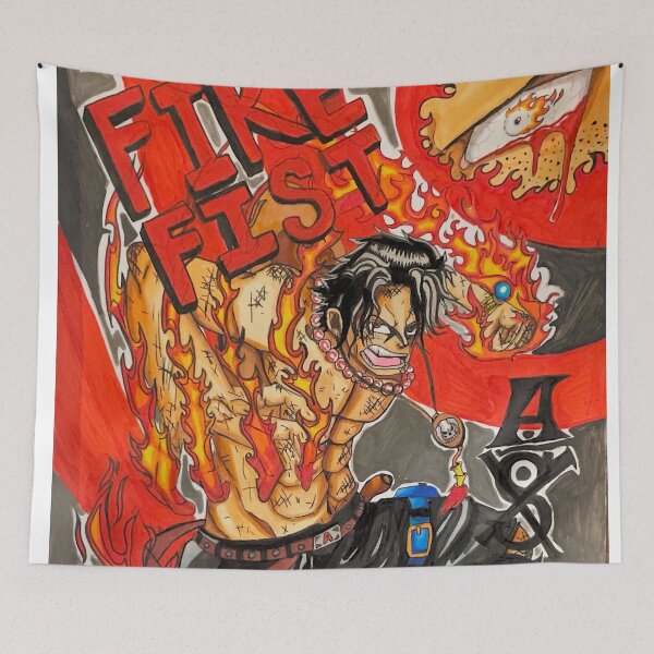 Item preview, One Piece Portgas D. Ace Artwork designed and sold by ApexAnimeArt.