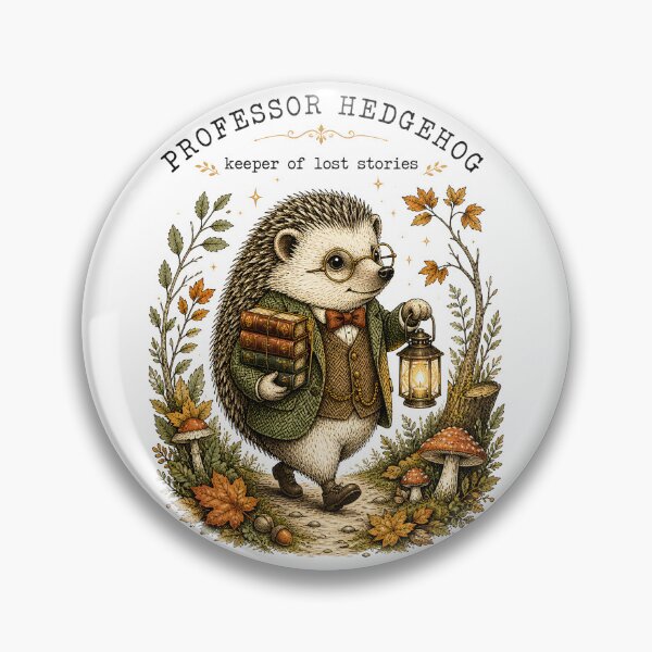 Item preview, The Wise Hedgehog Keeper of Stories Graphic designed and sold by DoceVaga.