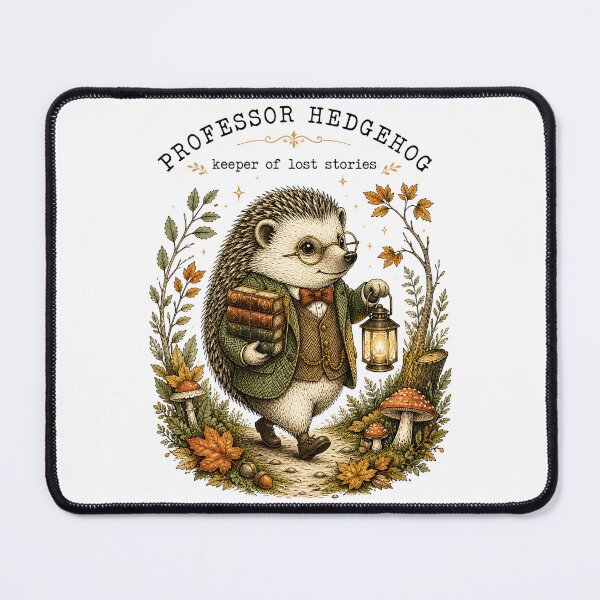 Item preview, The Wise Hedgehog Keeper of Stories Graphic designed and sold by DoceVaga.