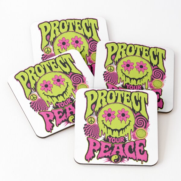 Item preview, Protect Your Peace Melting Smiley Acid Rave 90s designed and sold by BobbyTee Merch.