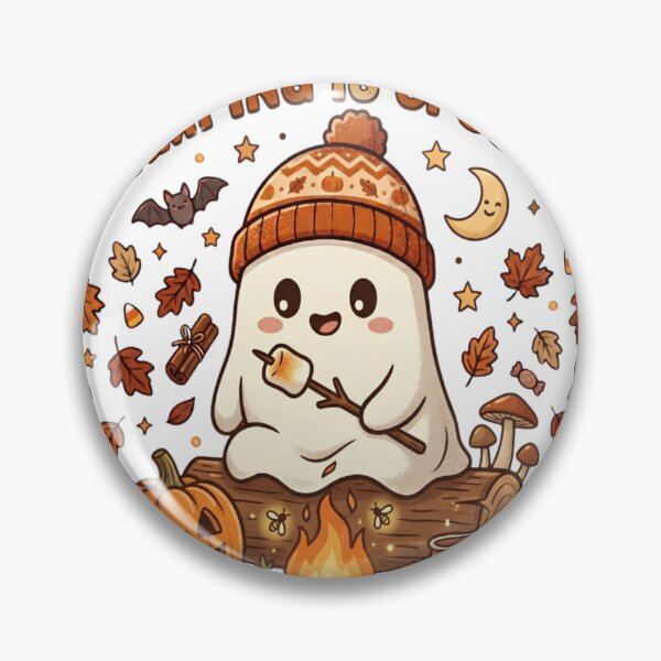 Item preview, Spooky Campfire Ghost – Cute Halloween Camping designed and sold by abdlhakim taoufik.