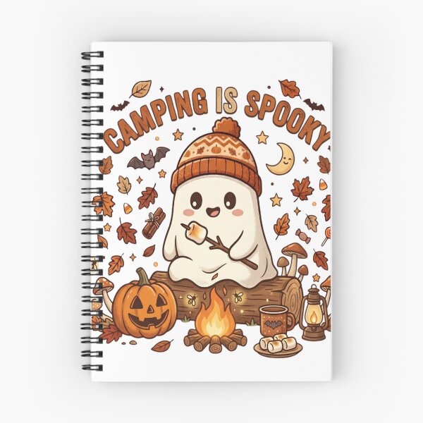 Item preview, Spooky Campfire Ghost – Cute Halloween Camping designed and sold by abdlhakim taoufik.