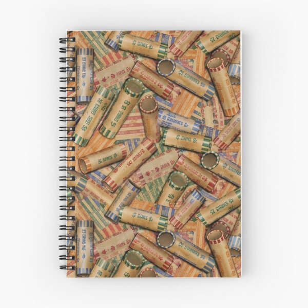 Item preview, Coin Roll Wrappers Mixed Media Art designed and sold by THE SPLATTERED HAUS BY SAGE BANKS.