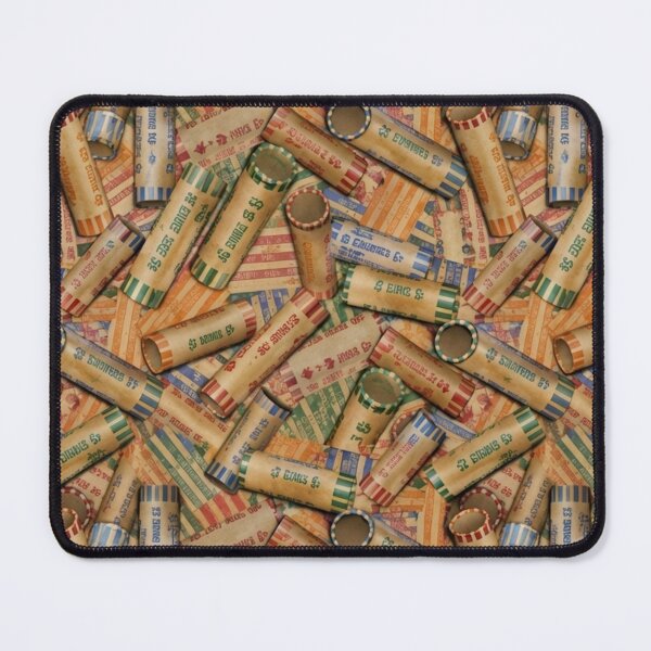 Item preview, Coin Roll Wrappers Mixed Media Art designed and sold by THE SPLATTERED HAUS BY SAGE BANKS.