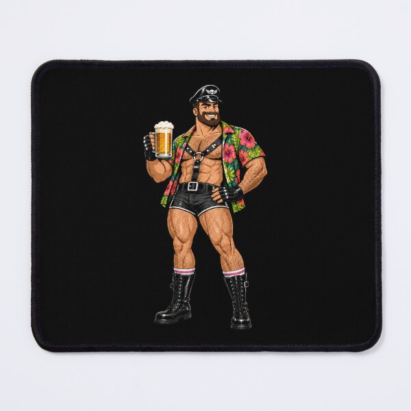 Item preview, Queer Leather Bear Tropical Pride designed and sold by BearLoveDesign.