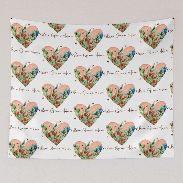 Item preview, 2 Love Grows Here Cute Flower Heart Design designed and sold by DietrichMoshe.